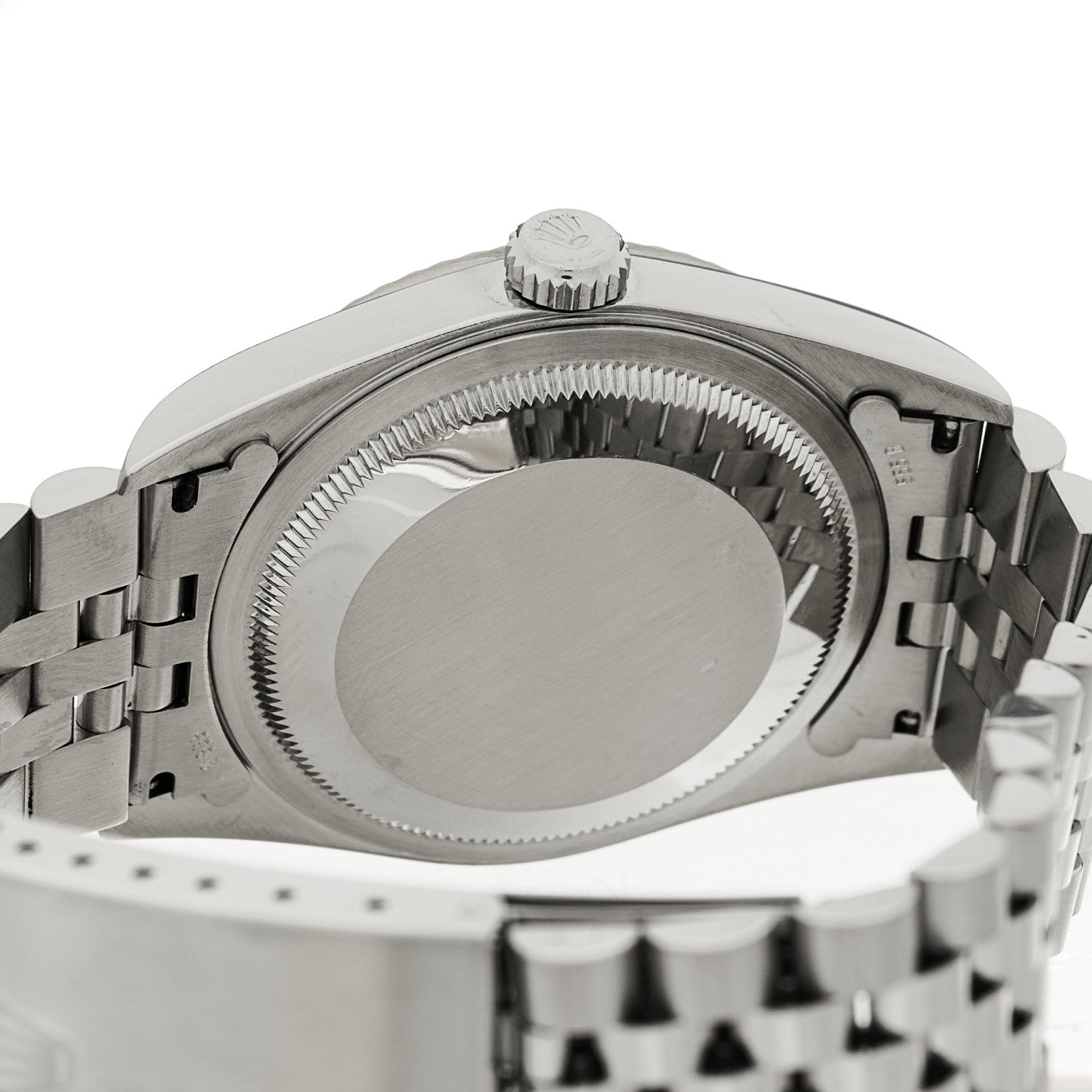 Rolex Stainless Steel 18K White Gold 36mm Oyster Perpetual Datejust Watch Black 16234 4 of 4
