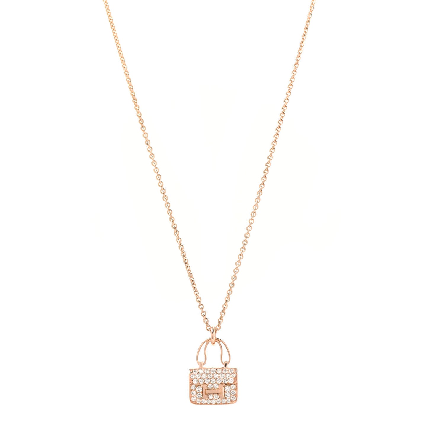 18K Rose Gold Diamond Constance Amulettes Pendant Necklace