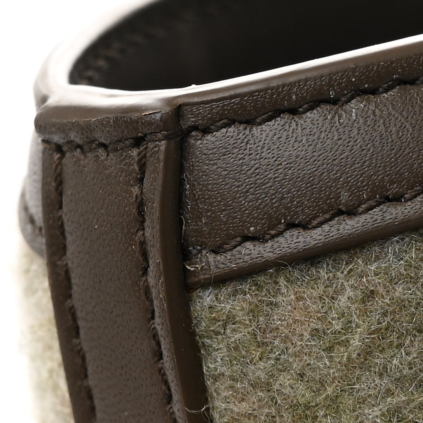 Blurred Double Cashmere Calfskin Plaid Small Carry Everything Tote Pecan Nut Green Cayenne Mel