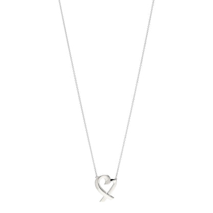 Tiffany Sterling Silver Paloma Picasso Loving Heart Pendant Necklace 1 of 6