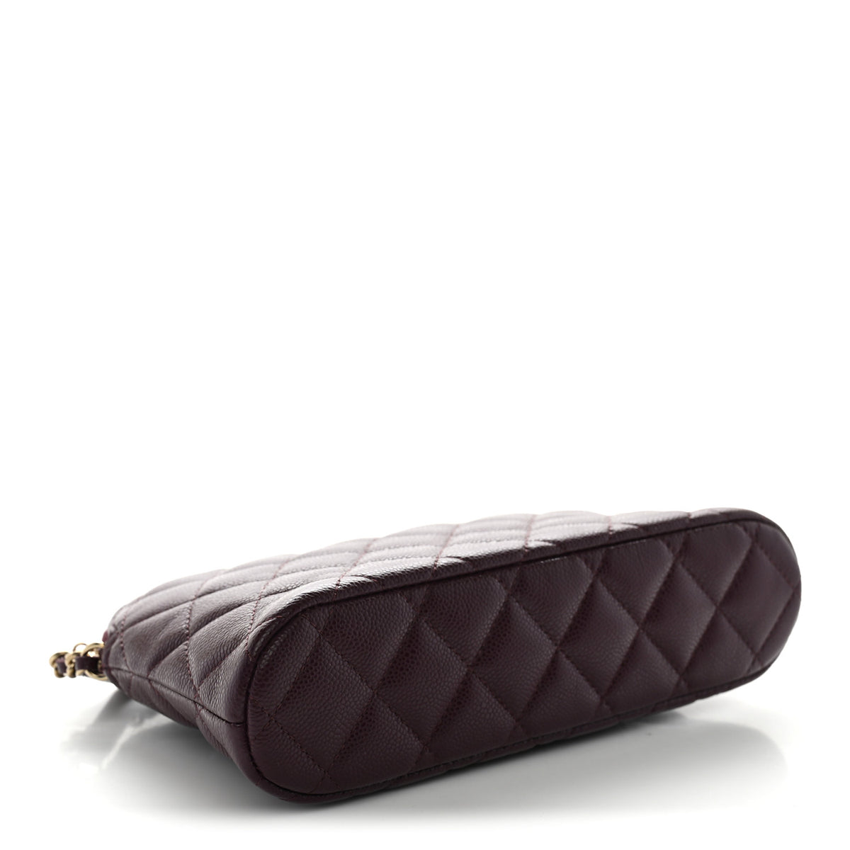Chanel Caviar Quilted Classic Clutch With Chain Dark Burgundy 4 of 10