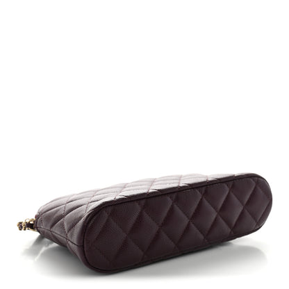 Chanel Caviar Quilted Classic Clutch With Chain Dark Burgundy 4 of 10