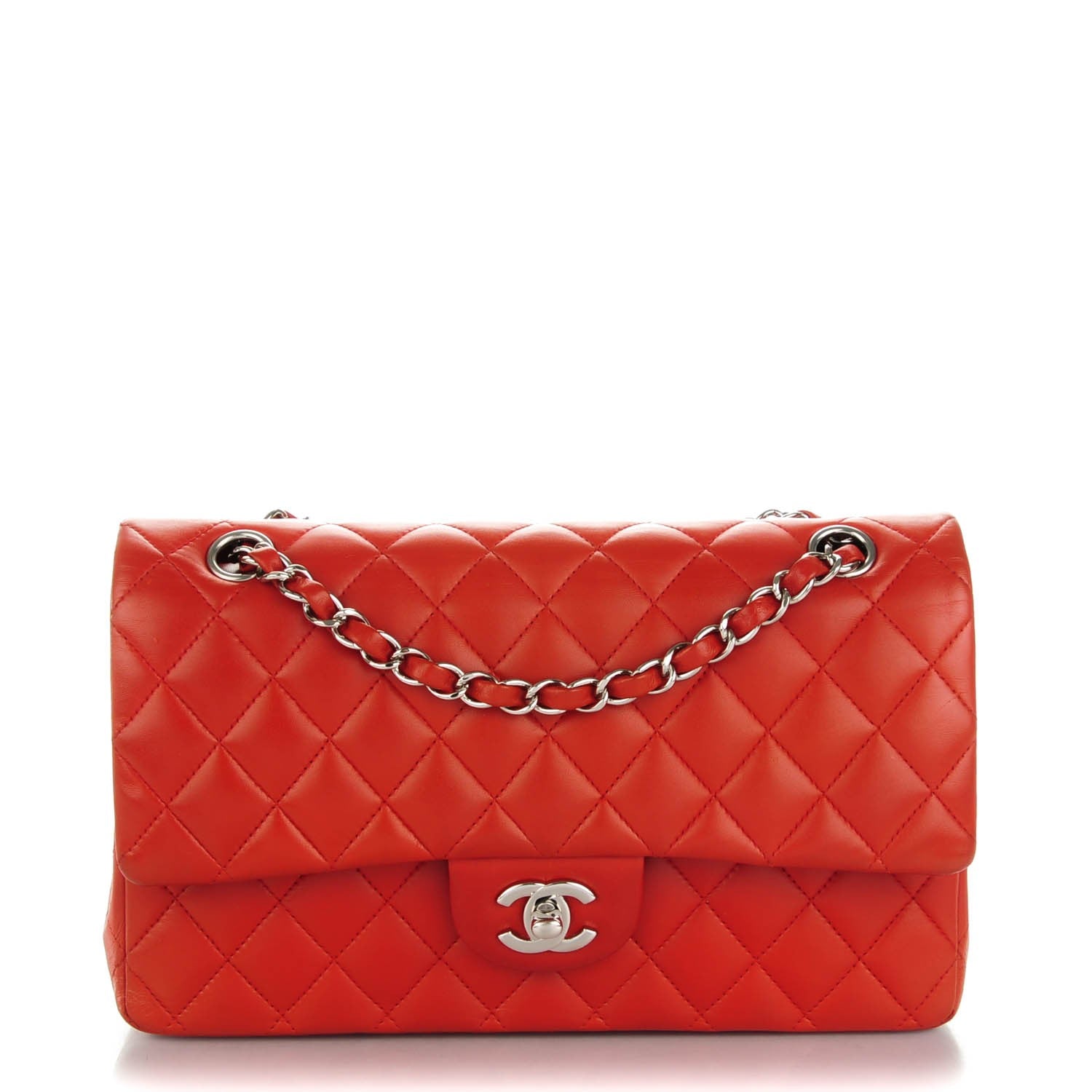 Chanel Lambskin Quilted Medium Double Flap Red 1 of 8