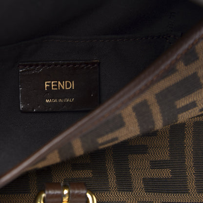 Fendi Zucca Vitello Artic Shoulder Bag Tobacco Castagna 8 of 13