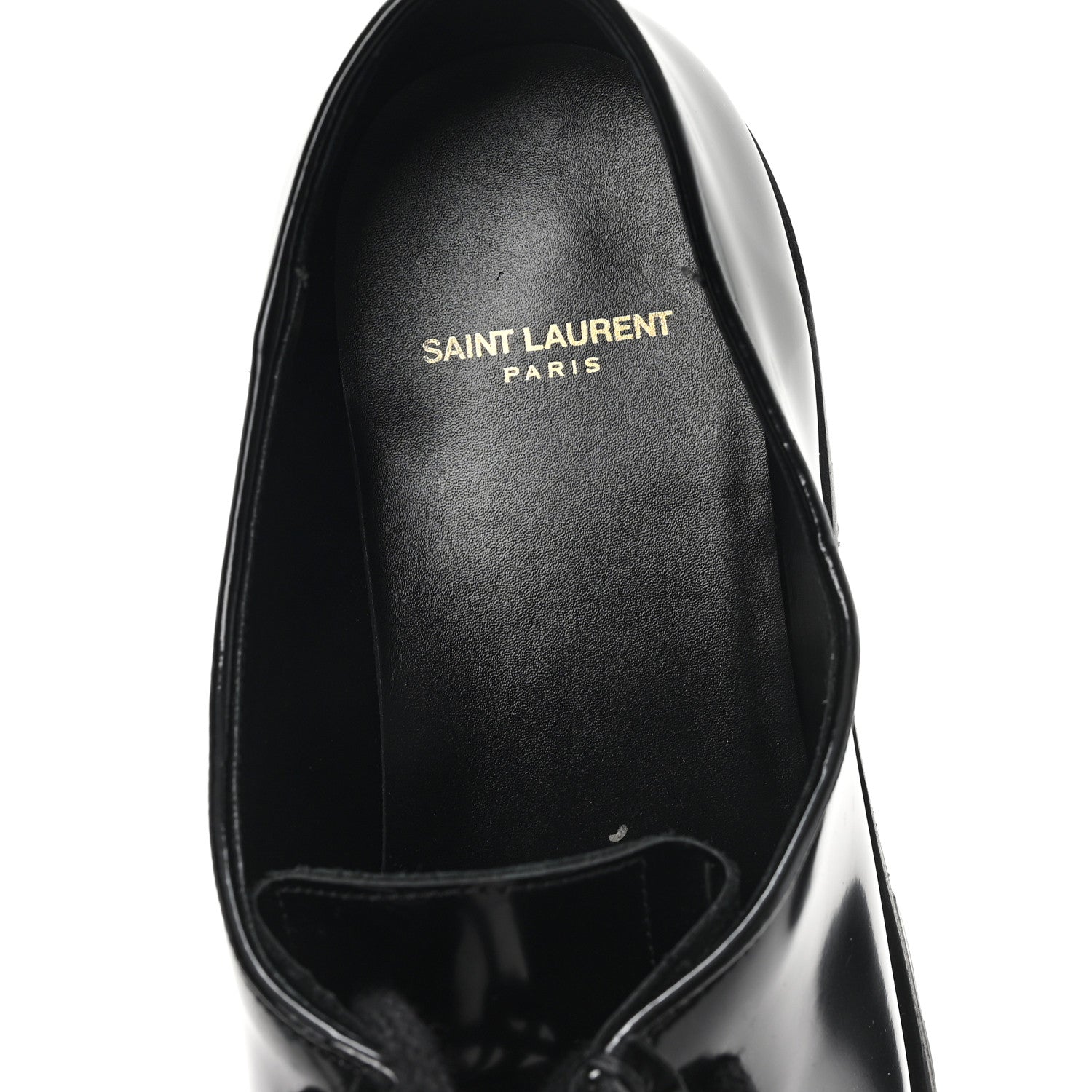 Saint Laurent Vitello Ruinart Mens Marlo 20 Derby 42 Black 8 of 10