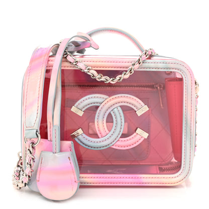 Chanel PVC Patent Calfskin Patent Lambskin Small CC Vanity Case Pink 1 of 12