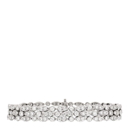Tiffany Platinum Diamond Jazz Three Row Tennis Bracelet 1 of 4