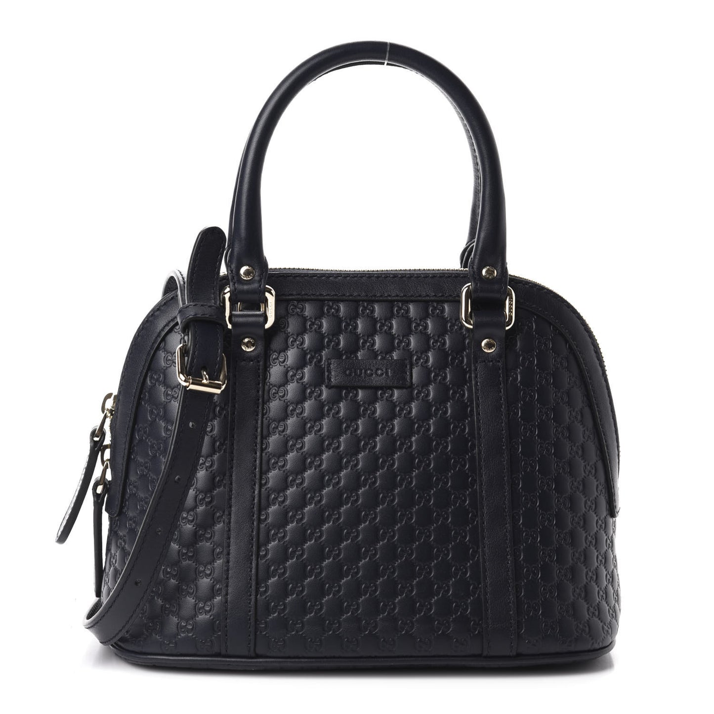 Soft Microguccissima Mini Dome Bag Blue