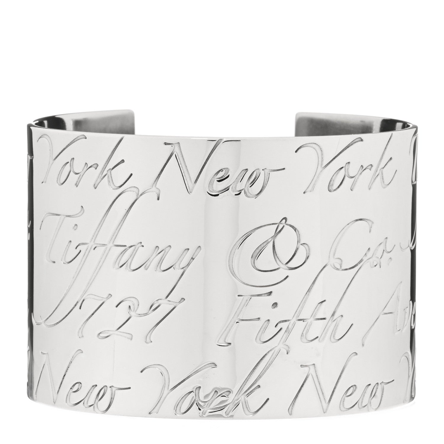 Tiffany Sterling Silver Wide Notes Cuff Bracelet 1 of 3