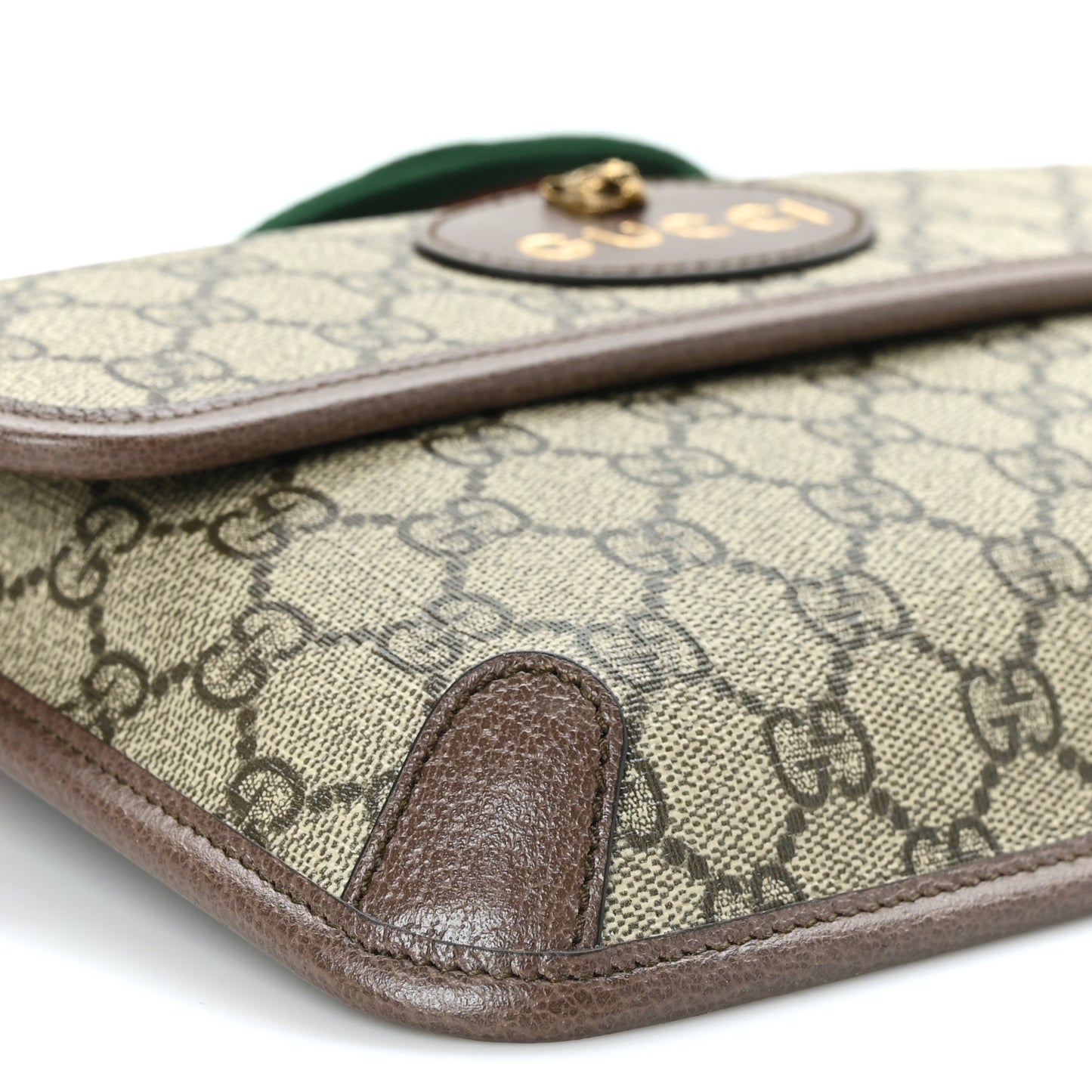 GG Supreme Monogram Neo Vintage Web Belt Bag Brown