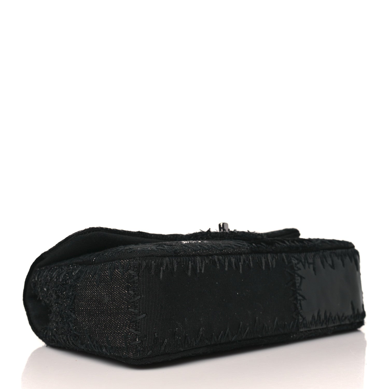 Chanel Tweed Patchwork Medium Single Flap Black 4 of 10