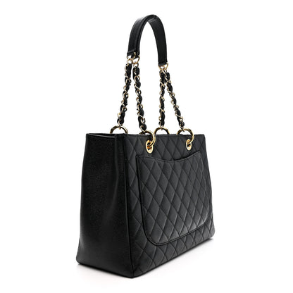 Chanel Caviar Quilted Grand Shopping Tote GST Black 3 of 13