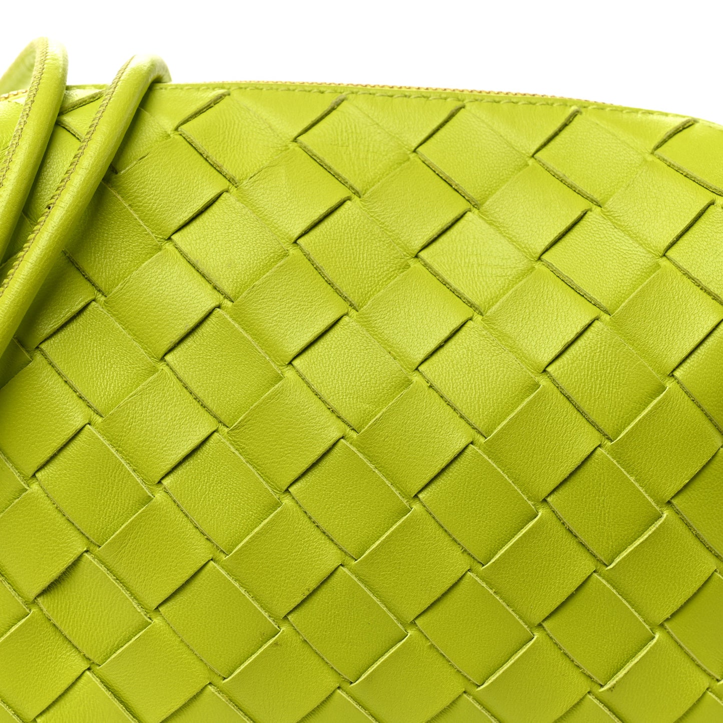 Nappa Intrecciato Mini Loop Camera Bag Acid Kiwi