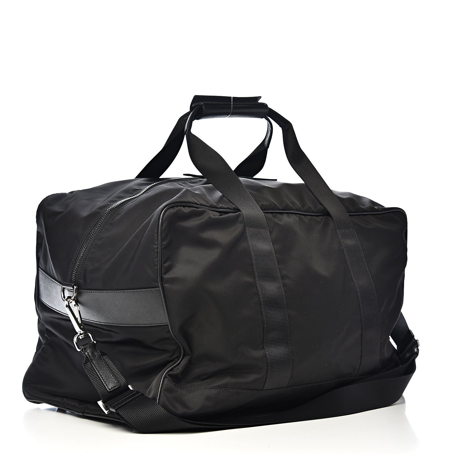 Prada Tessuto Nylon Saffiano Viaggio Carry On Travel Bag Black 2 of 11