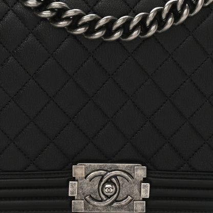 Chanel Calfskin Quilted New Medium Boy Flap Black 8 of 10