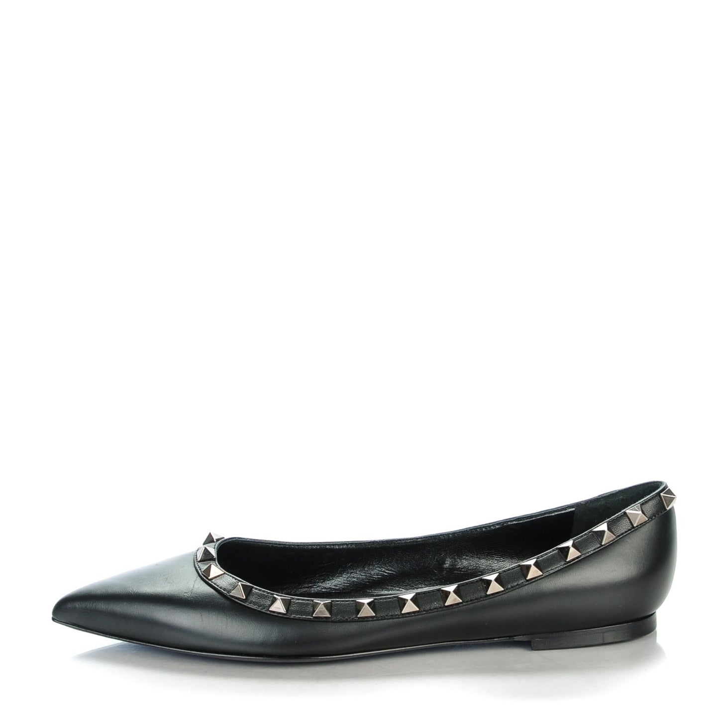 Nappa Rockstud Ballerina Flats 37.5 Black