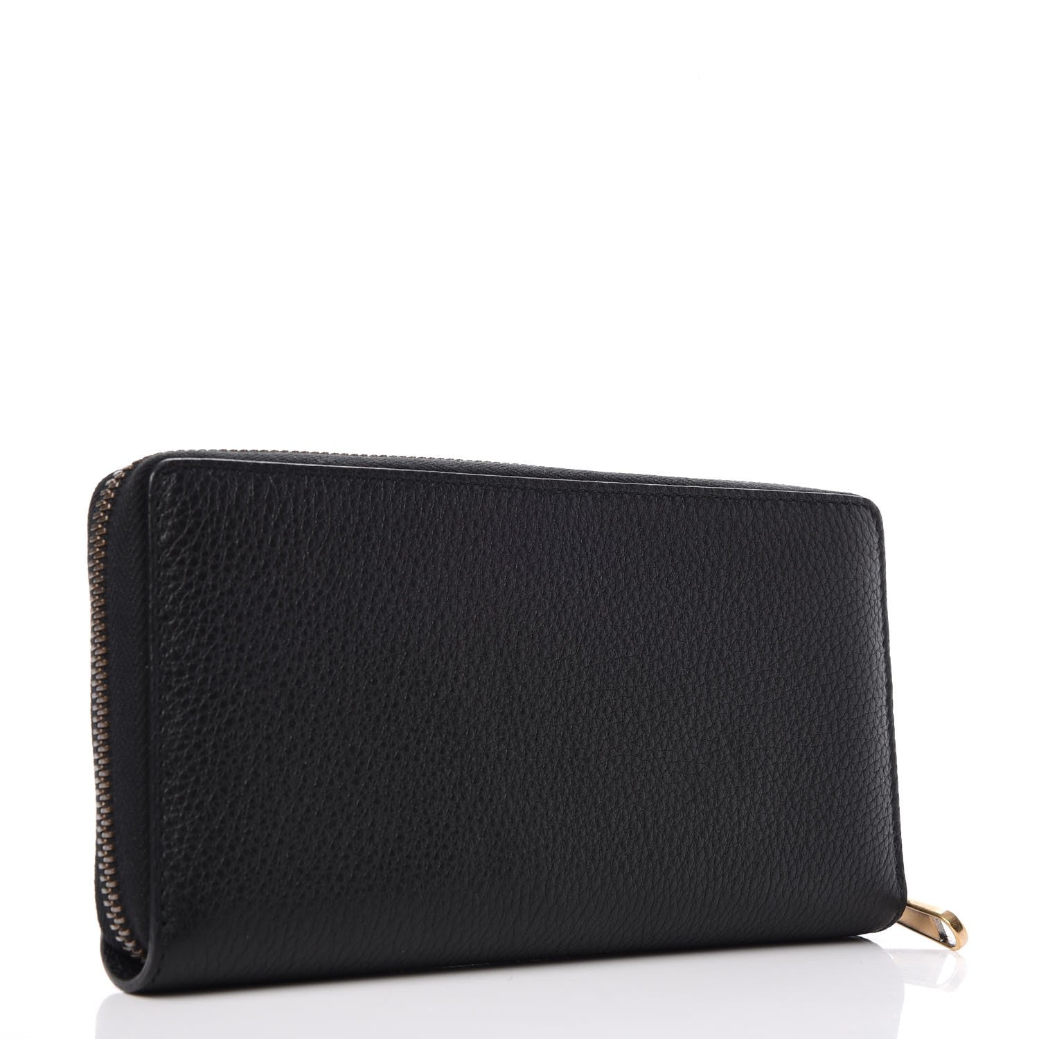 Gucci Calfskin Logo Zip Around Wallet Black 3 of 8