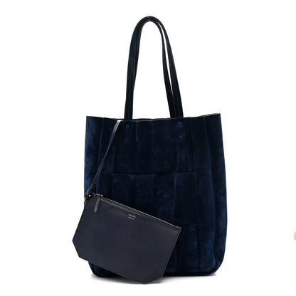 Khaite Suede Calfskin Kidskin Zoe Tote Midnight 3 of 10