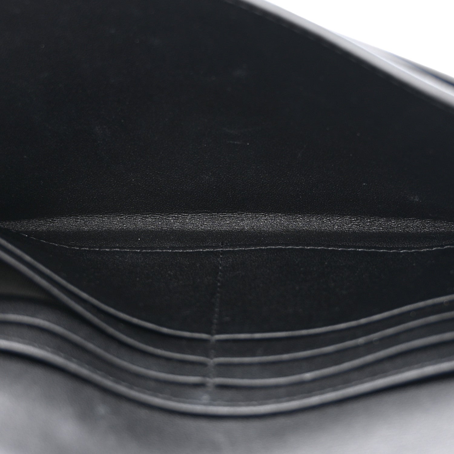Christian Dior Goatskin Saddle Long Wallet With Chain Black 5 of 11