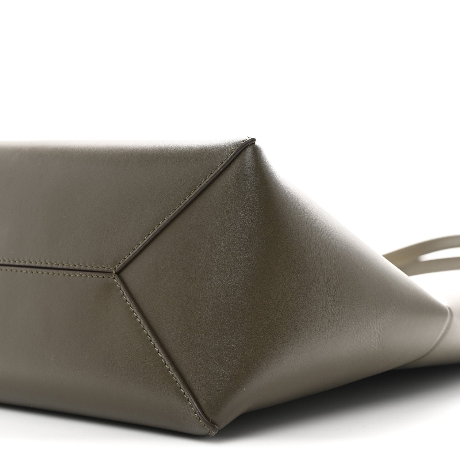 Loewe Shiny Calfskin Medium Puzzle Fold Tote Dark Khaki Green 9 of 9