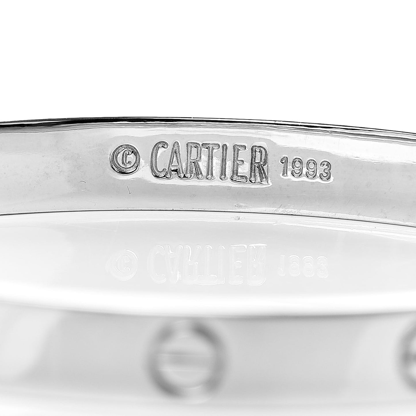 18K White Gold LOVE Bracelet 17