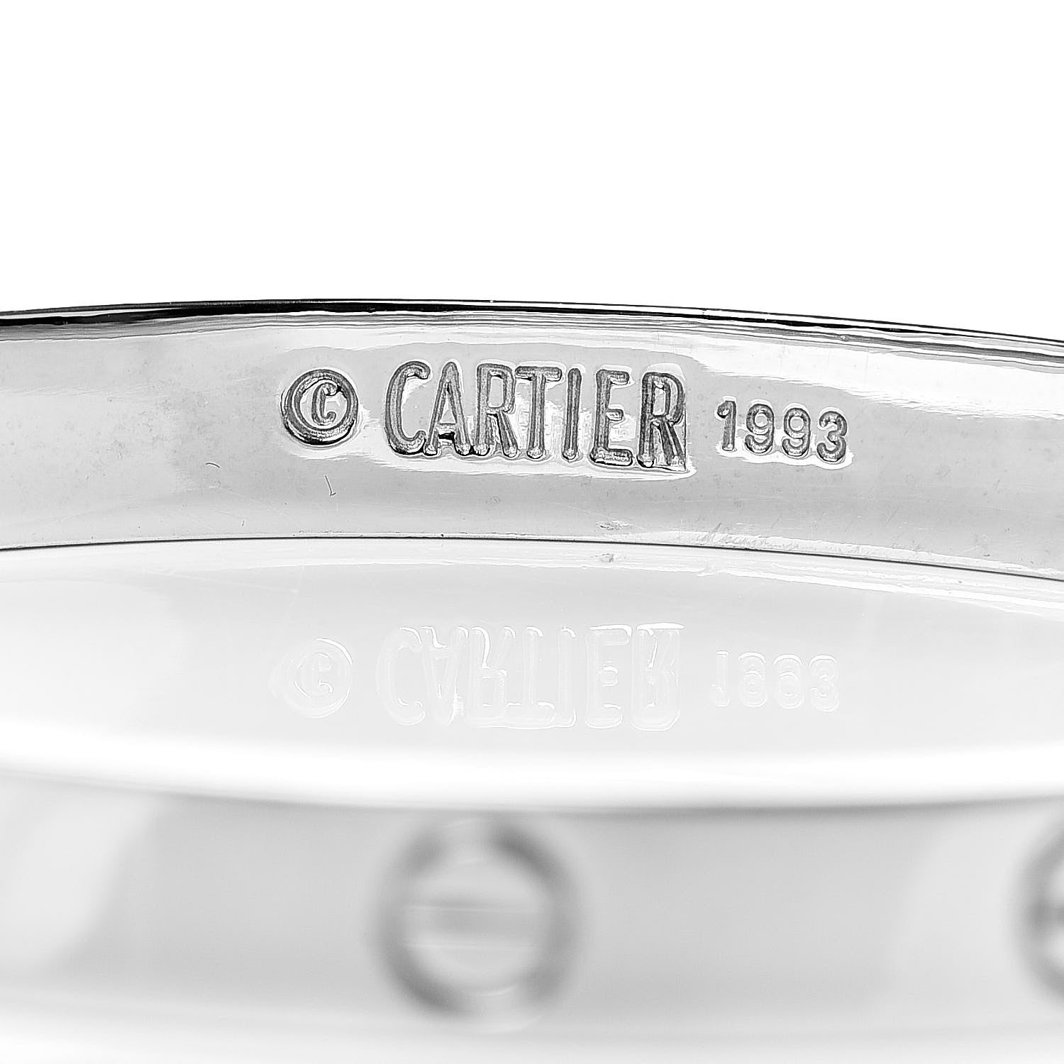 Cartier 18K White Gold LOVE Bracelet 17 5 of 7