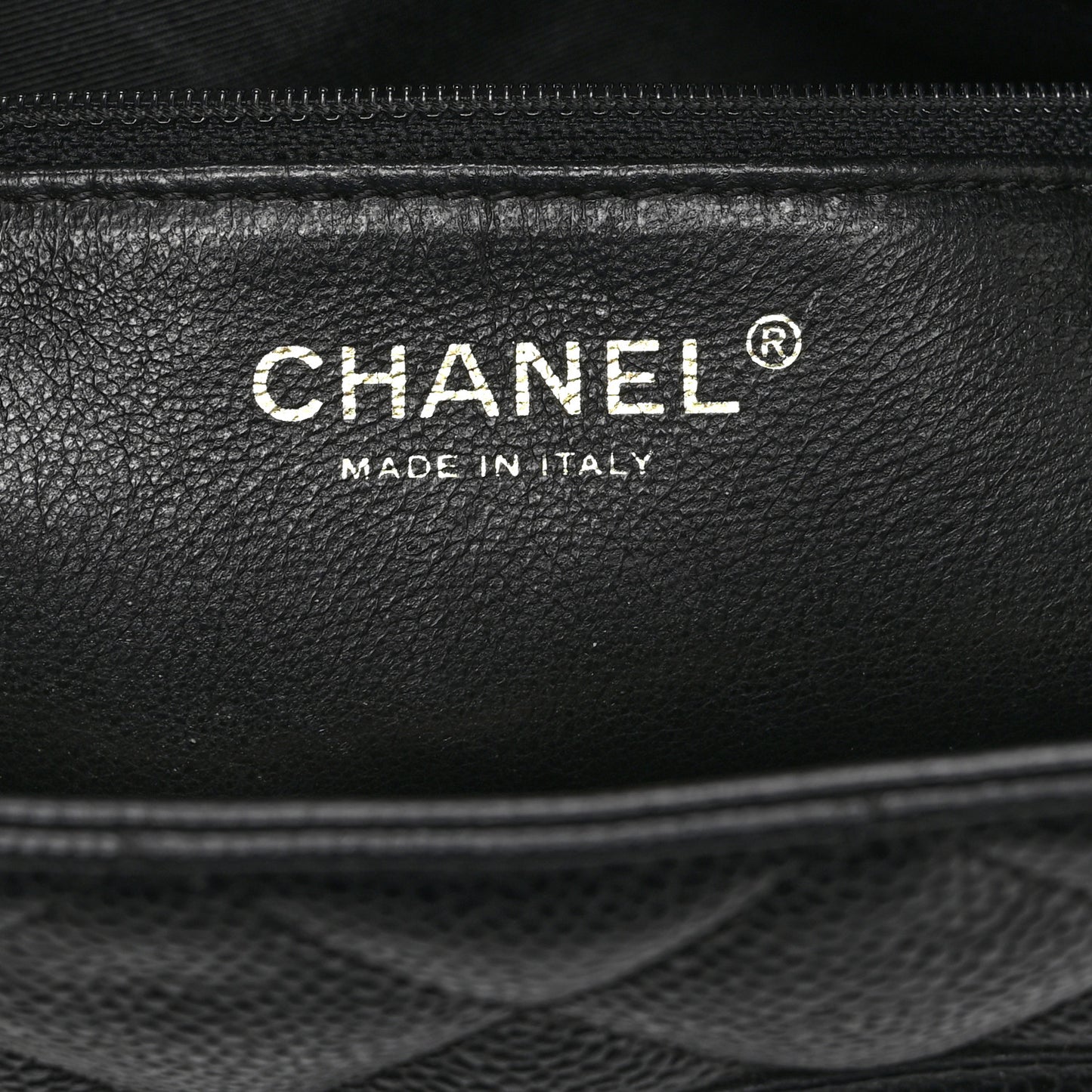 Caviar Quilted Medallion Tote Black