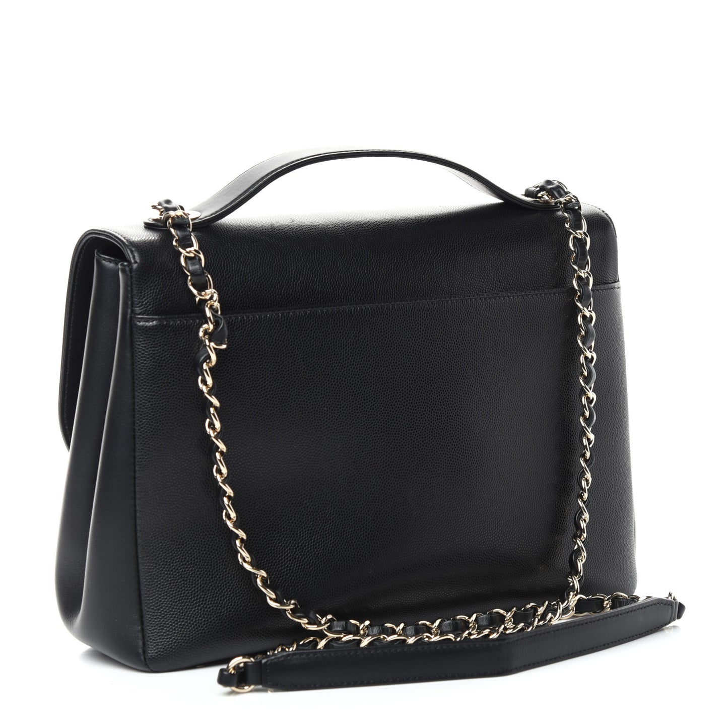 Caviar Quilted Large Business Affinity Flap Black