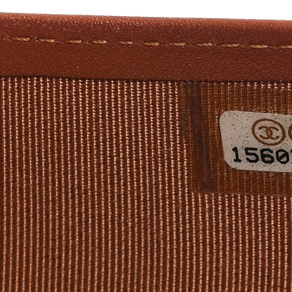 Chanel Caviar Quilted Yen Wallet Dark Beige 8 of 11