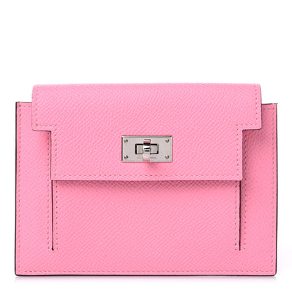 Hermes Epsom Kelly Pocket Compact Wallet Rose Confetti 1 of 7