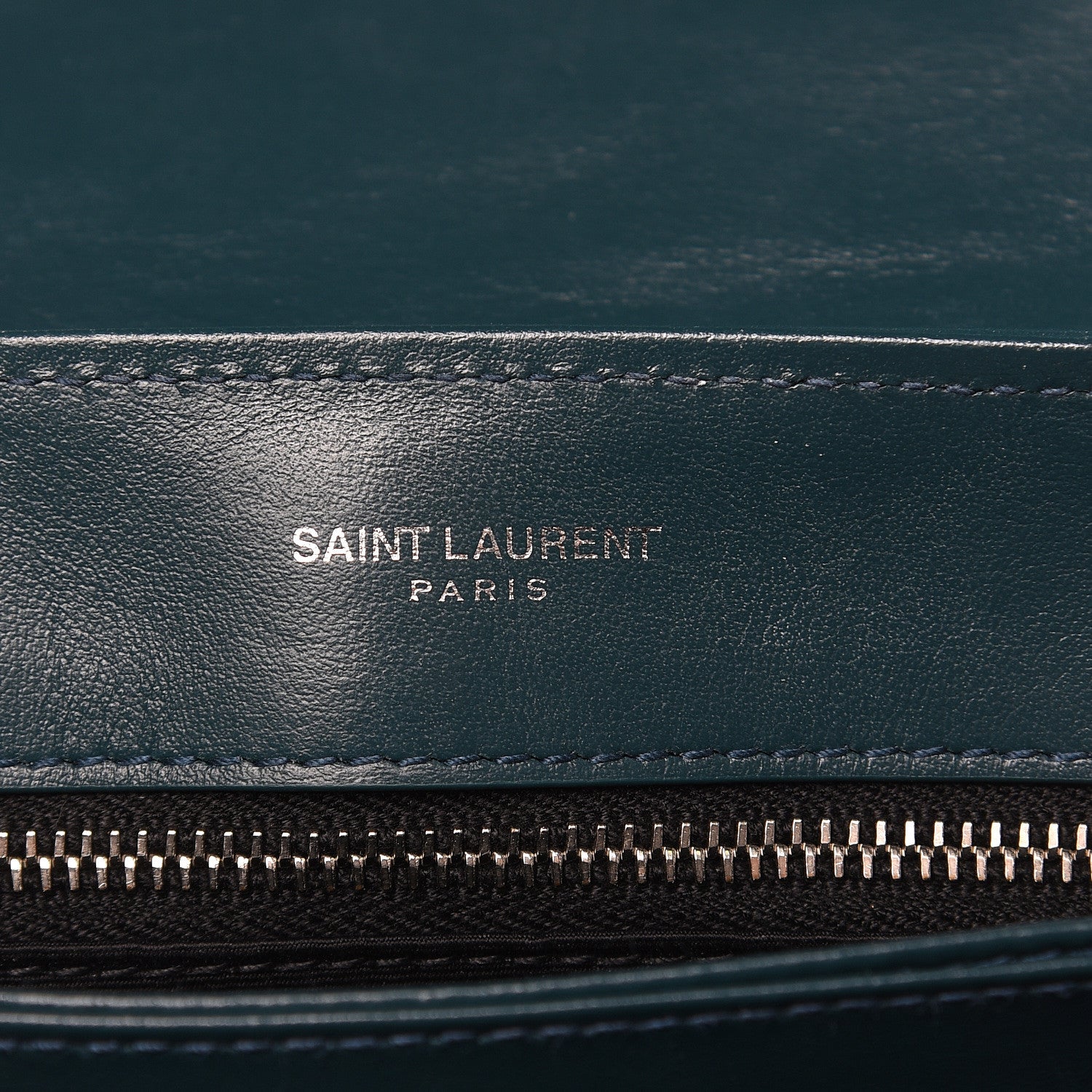 Saint Laurent Calfskin Y Quilted Monogram Toy Loulou Satchel Dark Turquoise 7 of 9