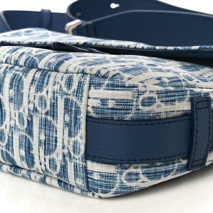 Christian Dior Denim Oblique Soft Saddle Bag Blue 9 of 10