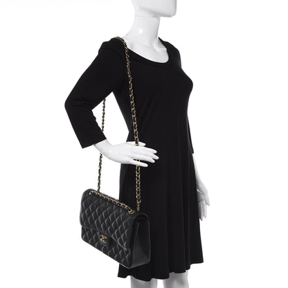 Chanel Caviar Quilted Jumbo Double Flap Black 2 of 7