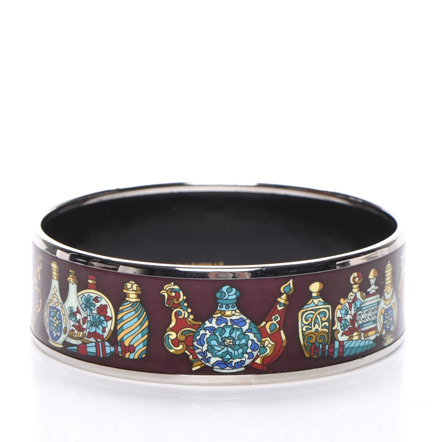 Hermes Enamel Printed Wide Flacons Bracelet 65 3 of 6