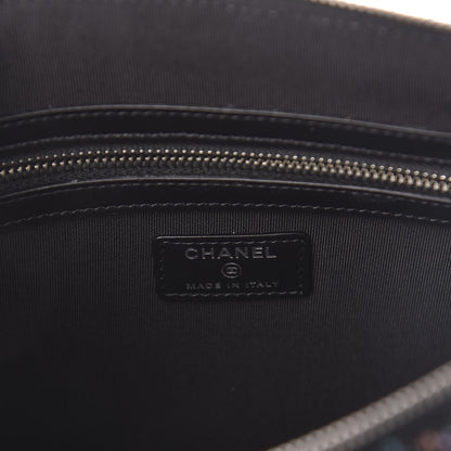 Chanel Canvas Sequin Medium Deauville Cosmetic Pouch Black 8 of 11