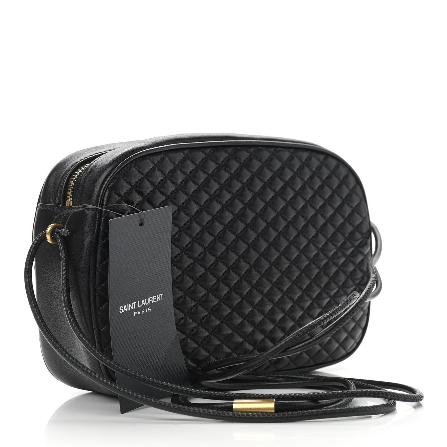 Lambskin Quilted Victoire Camera Bag Black