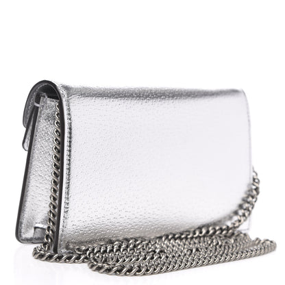Gucci Metallic Calfskin Super Mini Dionysus Shoulder Bag Silver 3 of 8