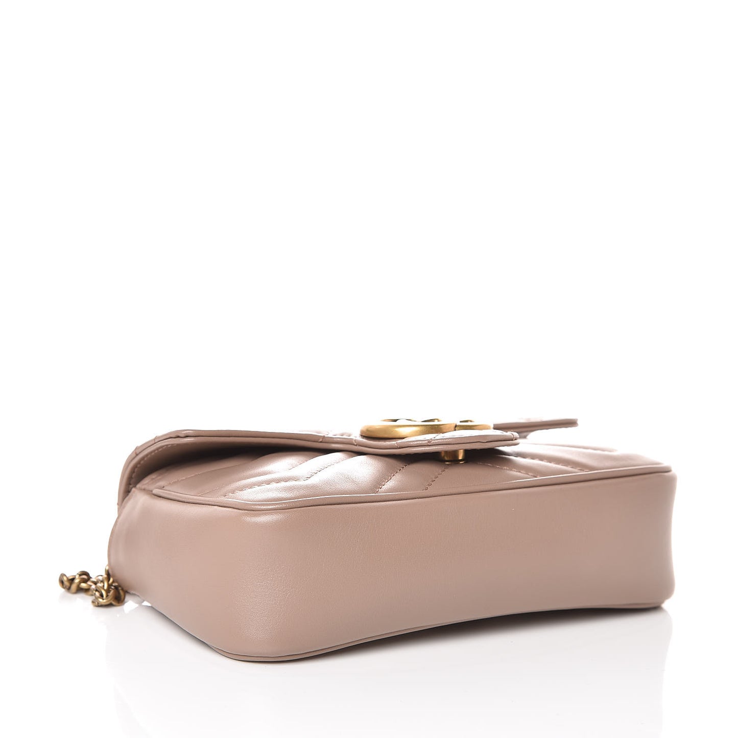 Calfskin Matelasse Super Mini GG Marmont Shoulder Bag Porcelain Rose