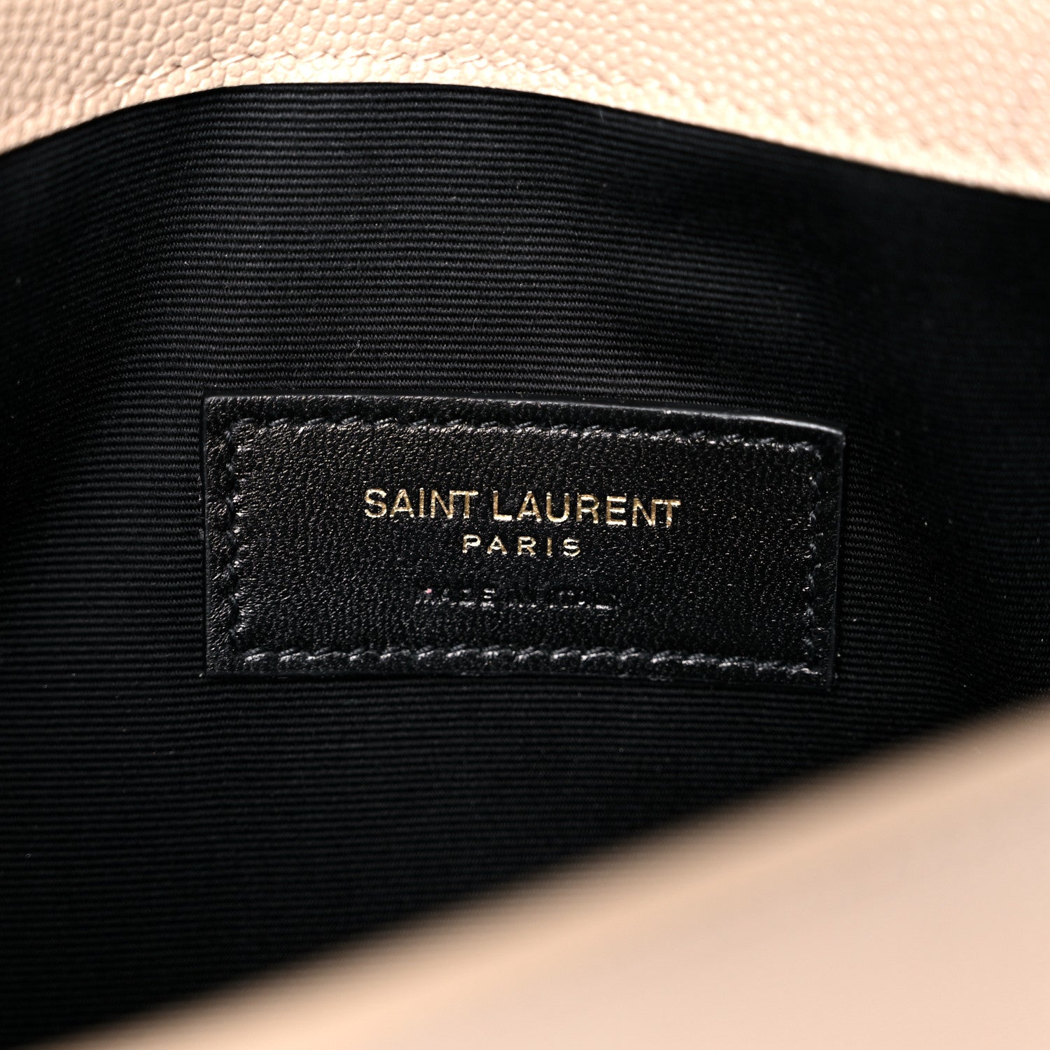 Saint Laurent Grain De Poudre Uptown Pouch Dark Beige 6 of 9