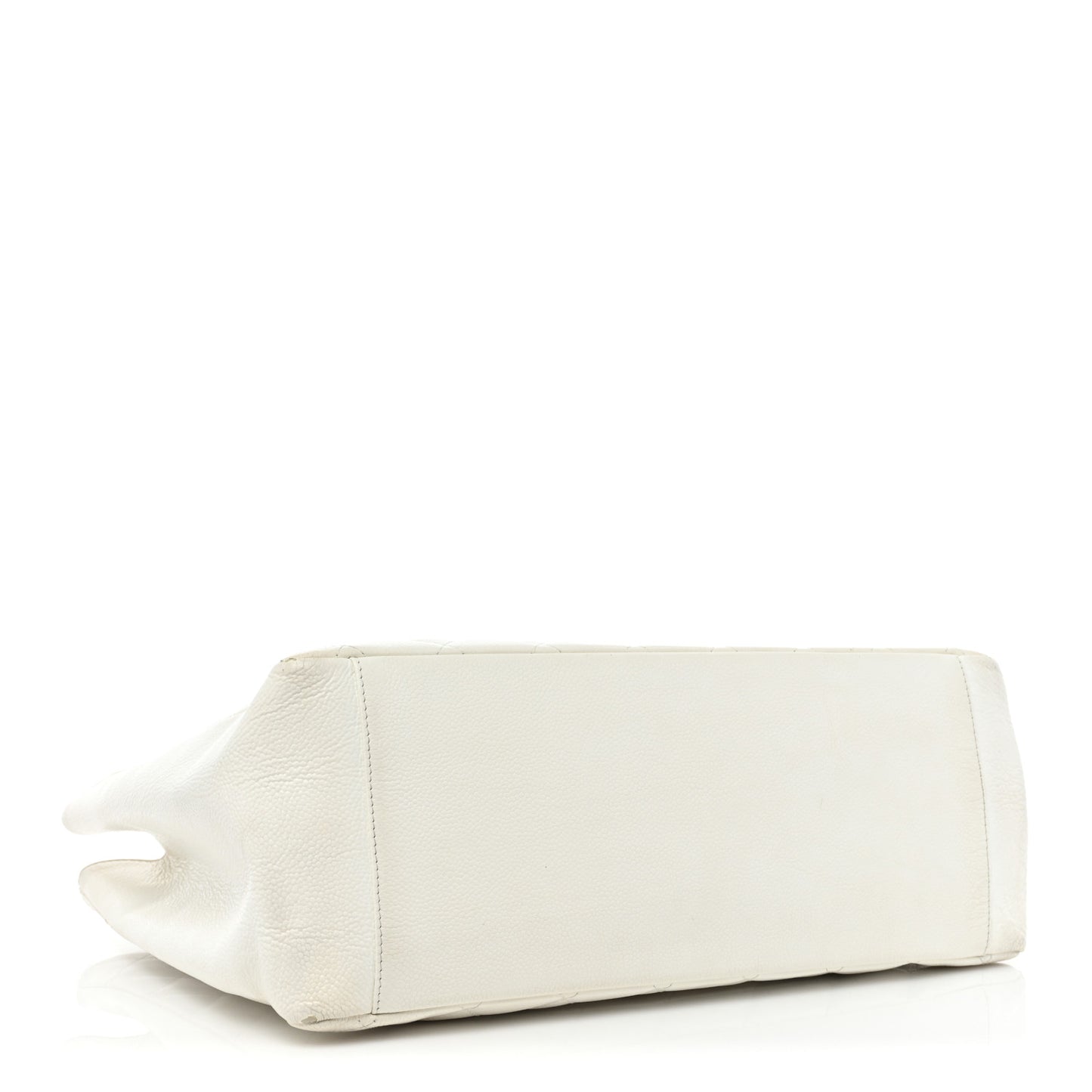 Caviar Quilted Grand Shopping Tote GST White