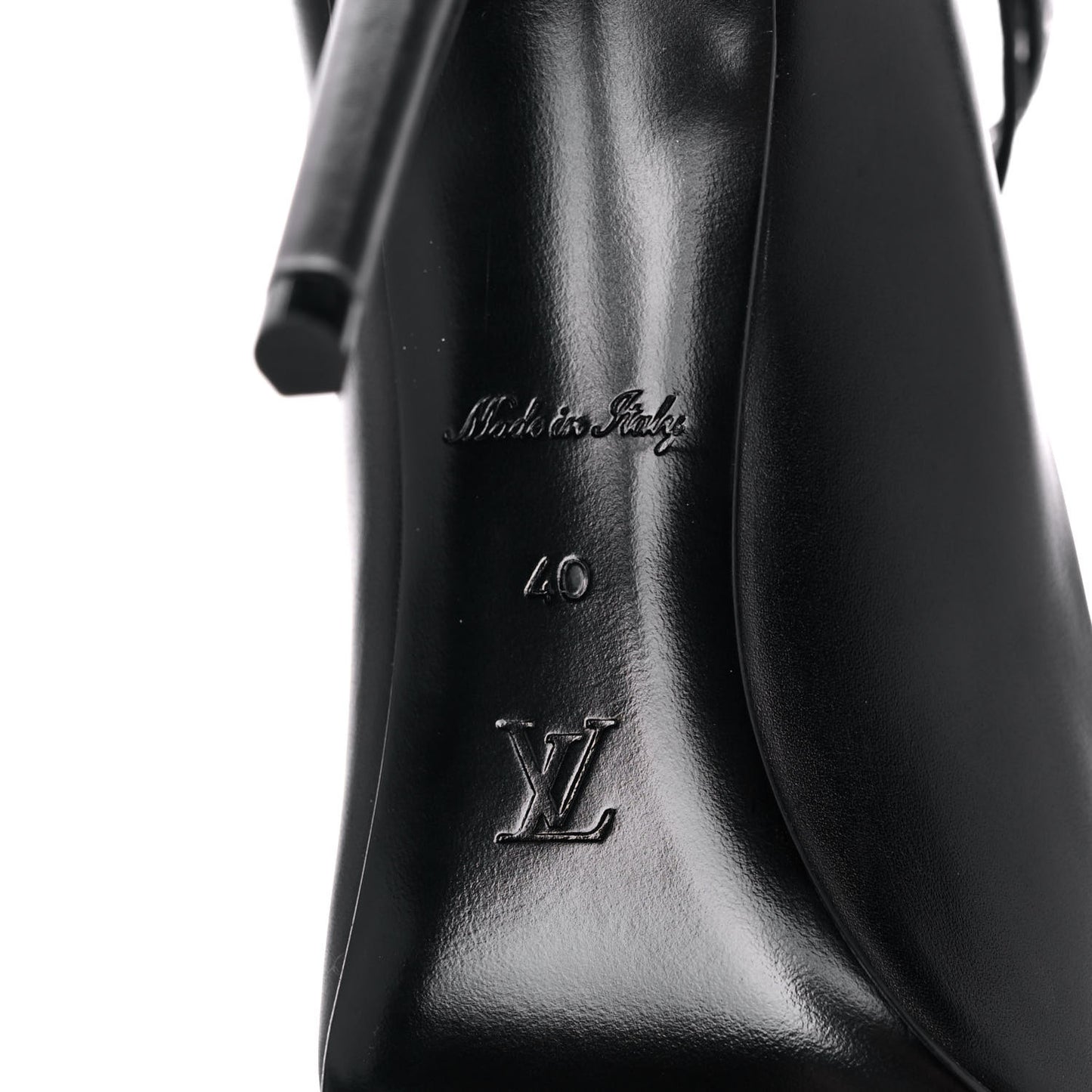 Calfskin Call Back Pumps 40 Black