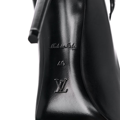 Louis Vuitton Calfskin Call Back Pumps 40 Black 6 of 12
