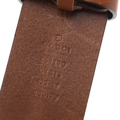 Gucci Calfskin Metal Tiger head Buckle Belt 105 42 Brown 3 of 5