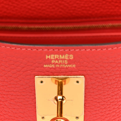 Hermes Togo Kelly Retourne 32 Geranium 6 of 13