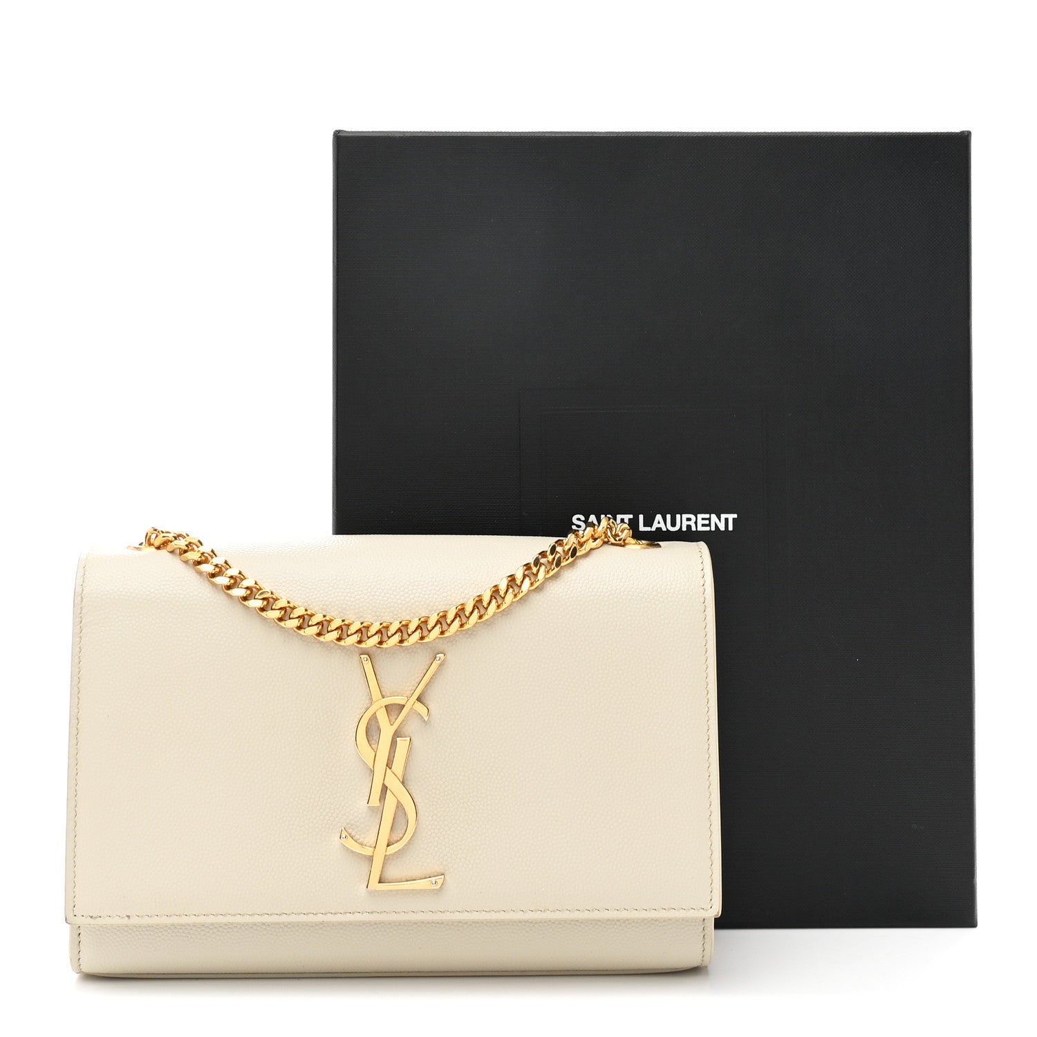 Saint Laurent Grain De Poudre Small Monogram Kate Satchel Crema Soft 7 of 11