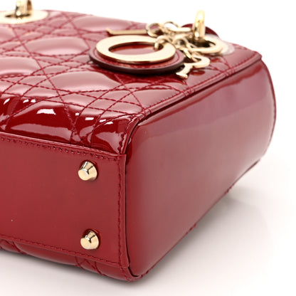 Christian Dior Patent Cannage Mini Lady Dior Red 9 of 9