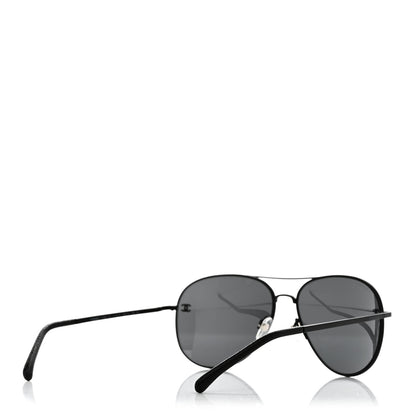 Chanel Aviator CC Sunglasses 4189-T-Q Black 4 of 7