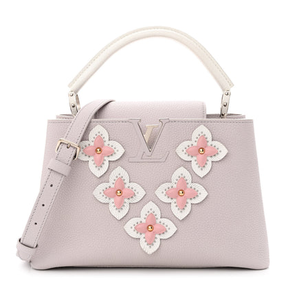 Louis Vuitton Taurillon Mechanical Flowers Capucines PM Purple 1 of 9