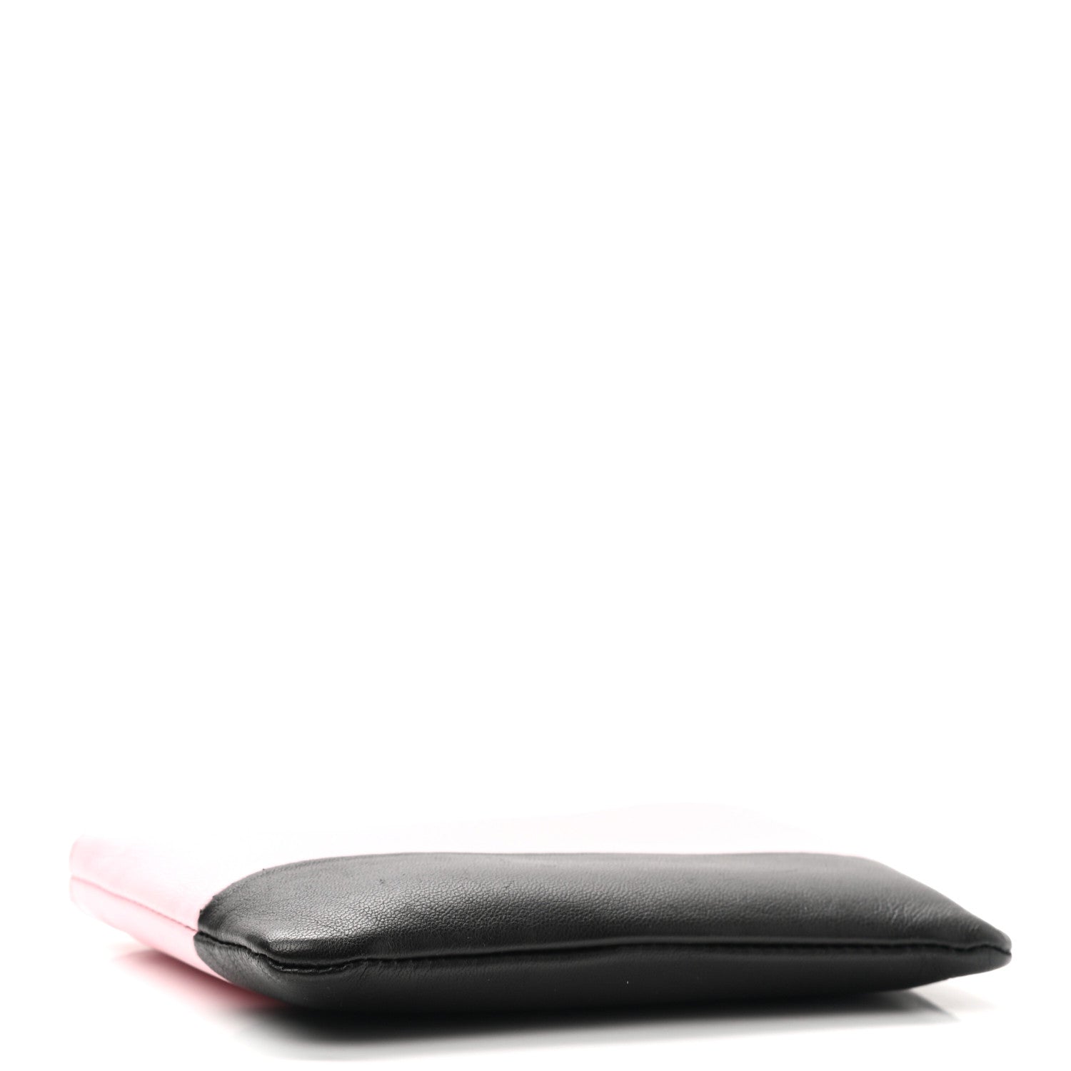 Celine Lambskin Bi-Color Coin and Card Pouch Pale Pink Espresso 3 of 9