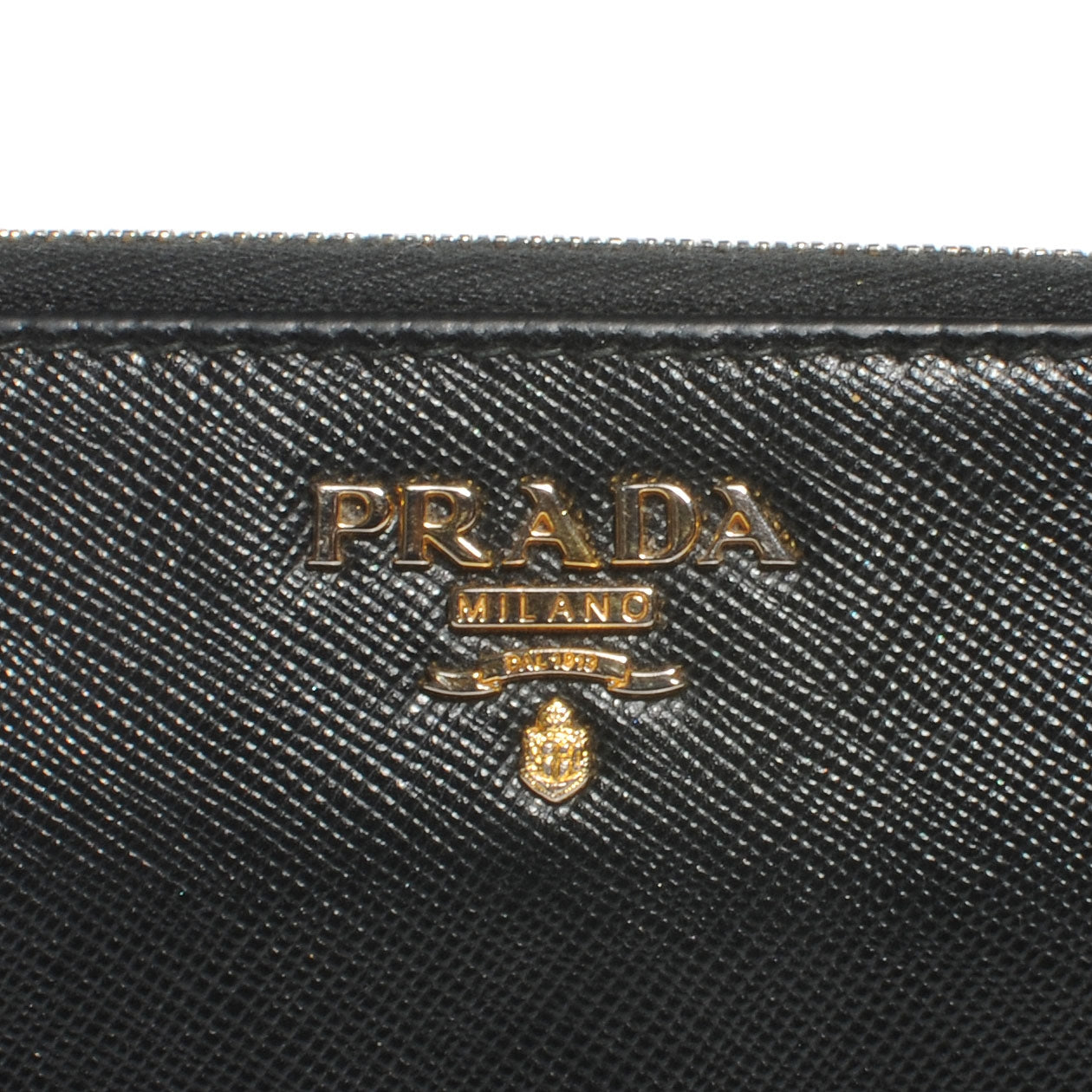 Prada Saffiano Zip Around Wallet Nero Black 5 of 10